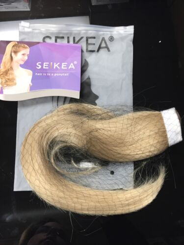 SEIKEA Clip in Ponytail Extension Wrap Around Straight Hair for Women (16", Crea (6930362433719)
